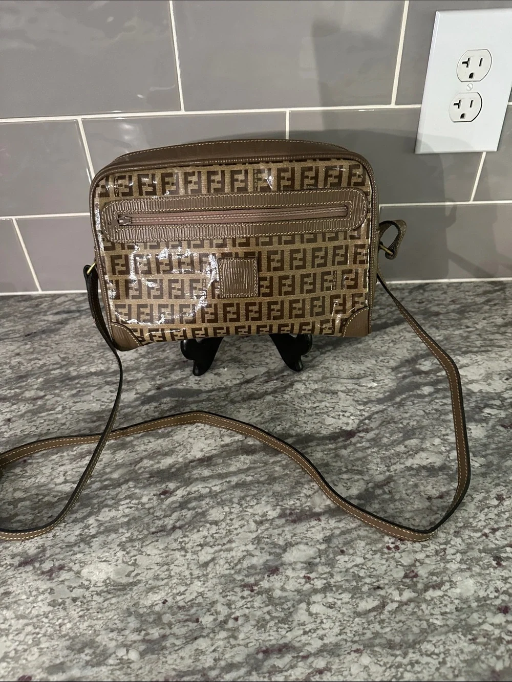Fendi Zucca FF Monogram small crossbody/ camera bag